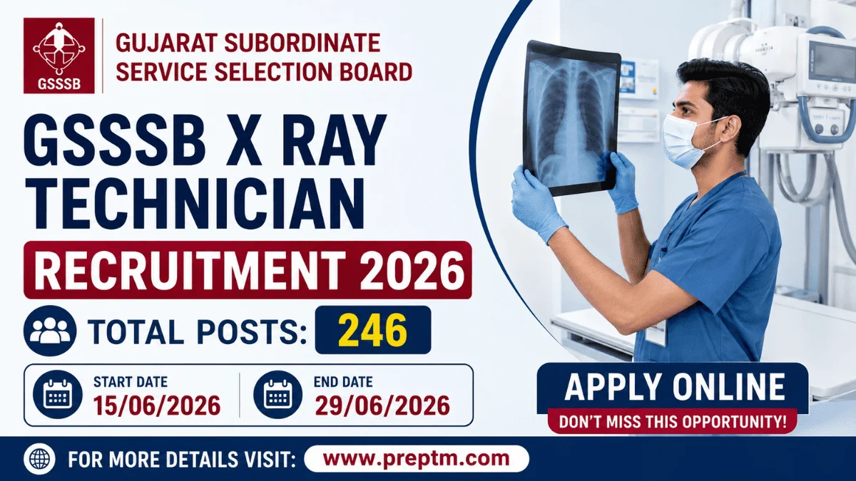 GSSSB X Ray Technician Recruitment 2026: Apply Online for 246 Posts